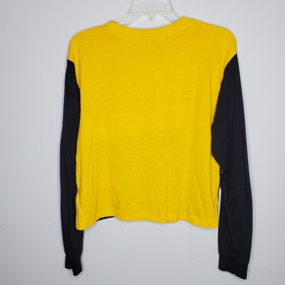 Urban Outfitters Navy Blue Color Block North League Long Sleeve Graphic T-Shirt - Picture 5 of 9